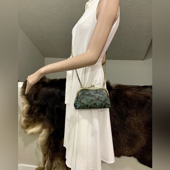 Handsewn Vintage Genuine Cowhide Clutch/Wristlet/Crossbody & 2 Chain Styles - Picture 7 of 13